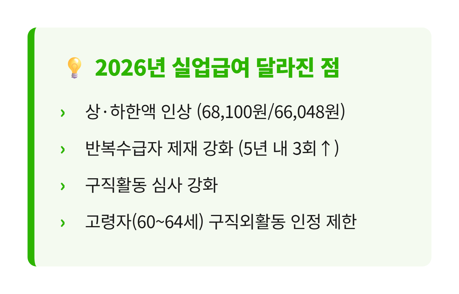 2026년 실업급여 변경사항 흐름도